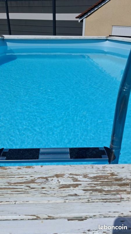 Piscine bois octogonale 4 x 4 m complète – liner neuf + accessoires (image 4)