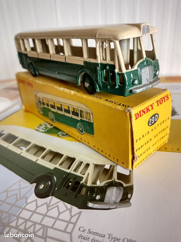 Dinky Toys (Atlas) - Toy car Autobus Parisien Somua Panhard , premier essai de decoration