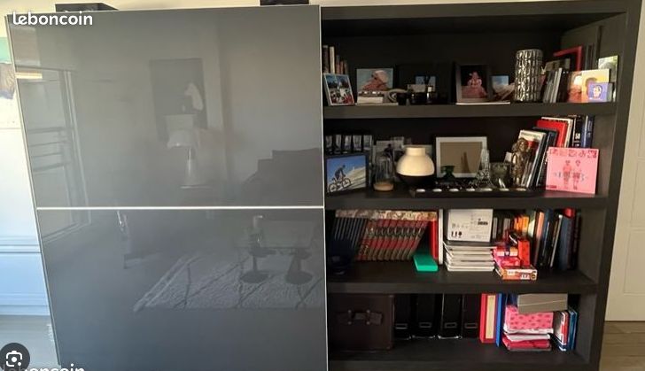 Meuble TV - bibliothèque cinna gris (image 3)