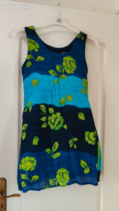 Robe été bleu vert taille 38 (image 1)