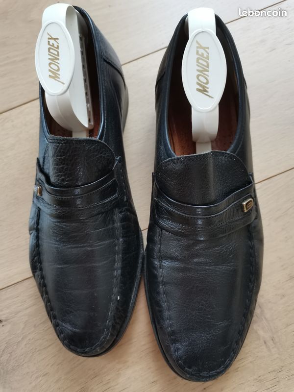 Mocassins cuir noir homme (image 2)