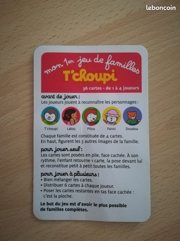 Jeu des 7 familles T'choupi (image 5)