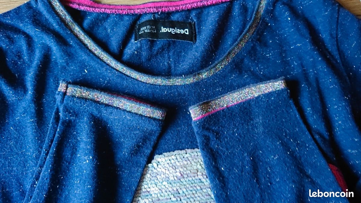 T shirt fille desigual 13 14 ans 158 164 cm (image 5)