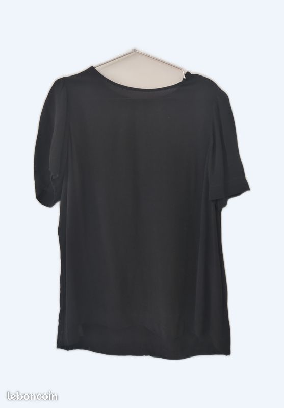 Haut/top fluide noir manches ballon T44 (image 1)