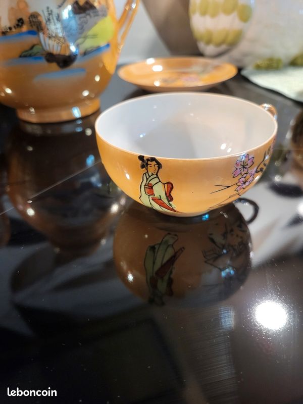 Magnifique grand service a thé Japonais vintage en porcelaine,Periode occupied Japon 1947-1952 (image 7)