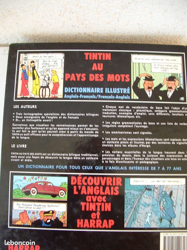 Tintin au pays des mots anglais Français (image 3)