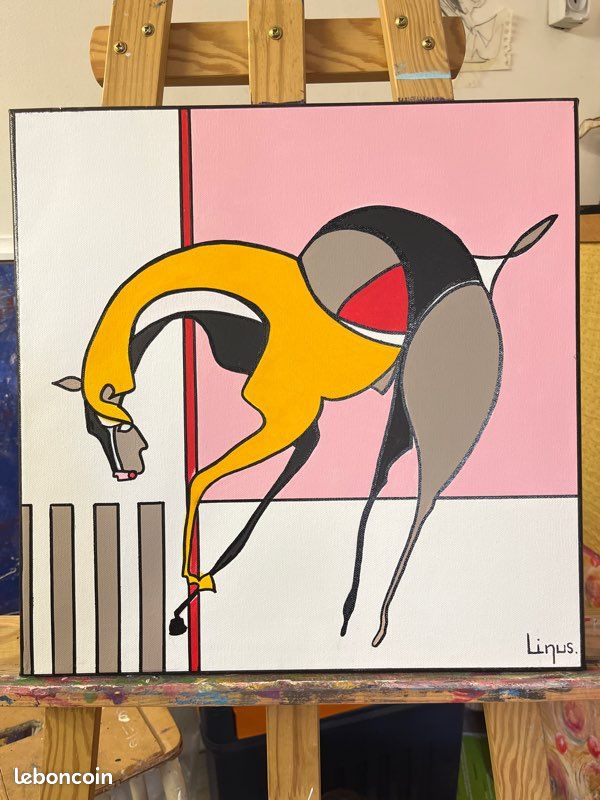 Tableau : le cheval et la ligne rouge (image 1)