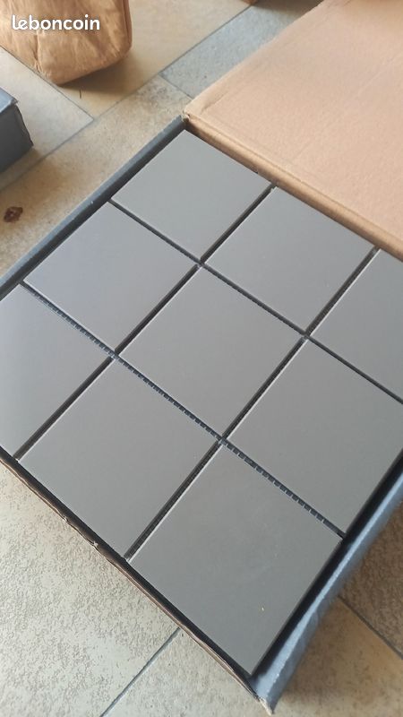 Carrelage Winckelmans Grès Cérame 10x10 gris fabriqué en France (image 1)
