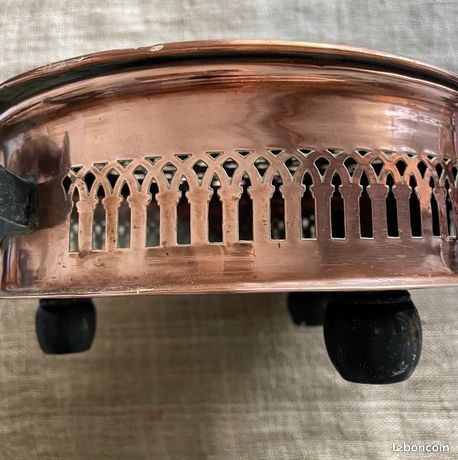 Ancien Chauffe-plat En Cuivre - Objet De Décoration Vintage
