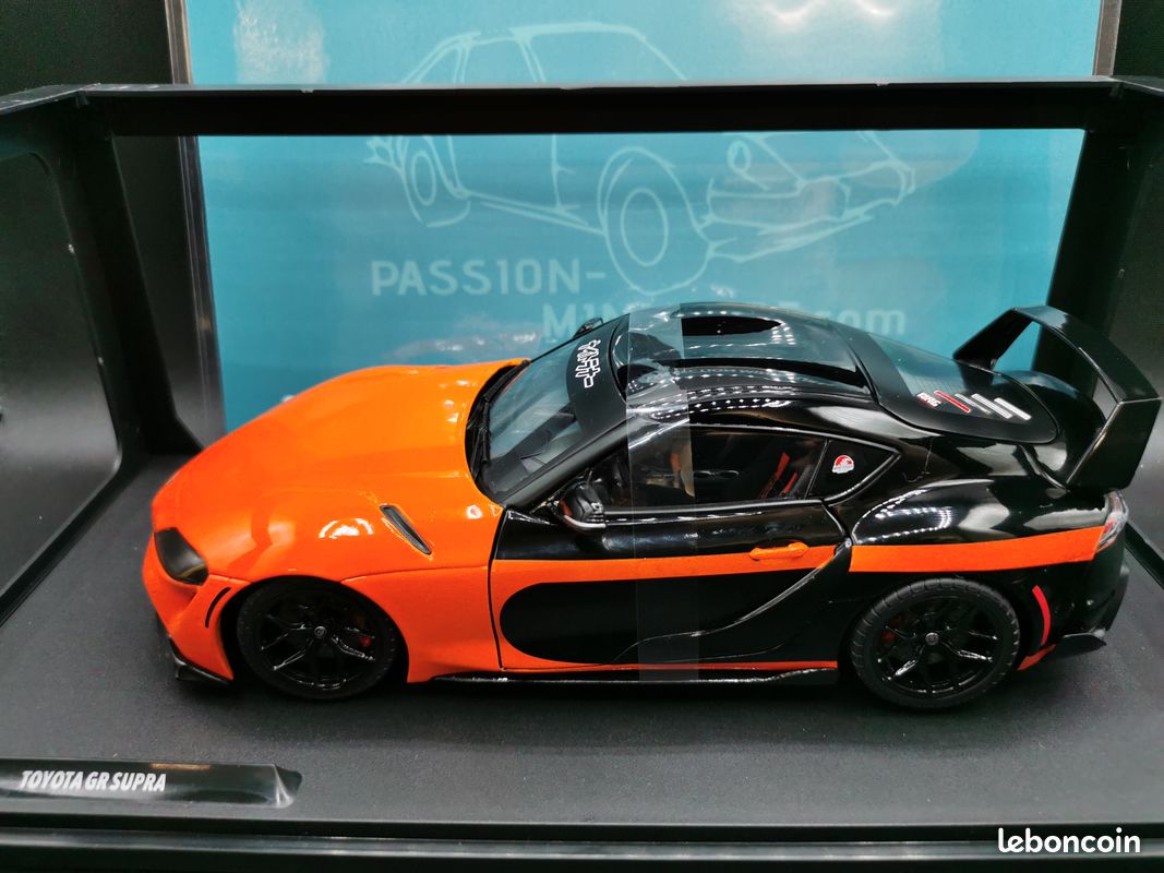 Miniature Voiture 1:18 Toyota GR Supra Streetfighter Orange 2024 – Modèle De Collection Détaillé, Dès 14 Ans