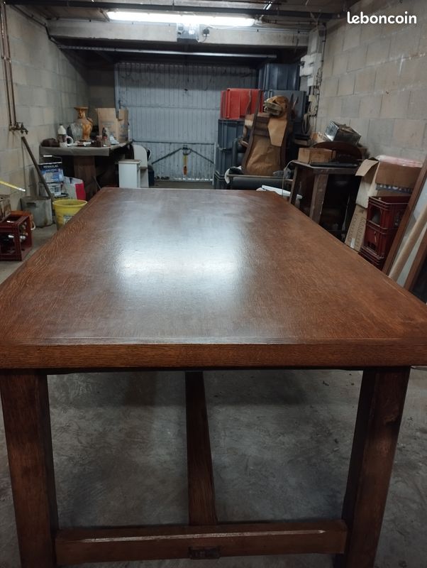 Table de salle à manger en bois 2m x 1m (image 1)