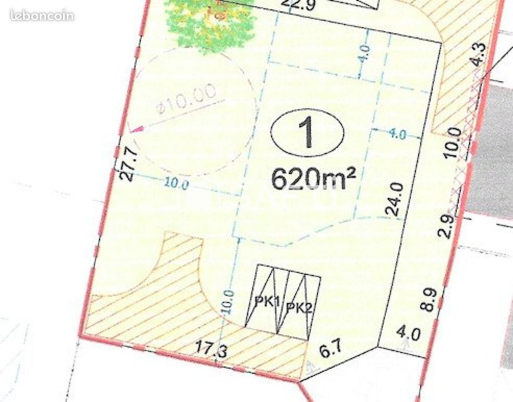 Terrain 620 m² · à Saint-Médard-en-Jalles · 620 m² · 240 000 €