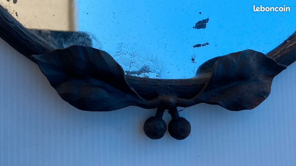 Ancien miroir art deco fer forge (image 4)