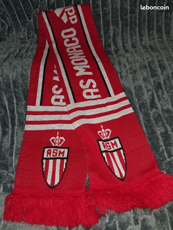 Écharpe Vintage AS Monaco - Unisexe, état Excellent