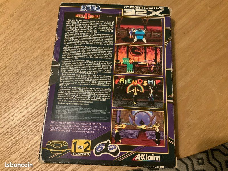 Jeu Mortal Kombat II - SEGA Megadrive - Version PAL Complète (boîte + Manuel) - Bon état