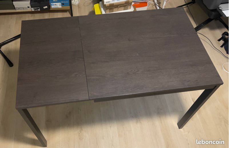 Table extensible IKEA VANGSTA - 80/120x70cm - noir/brun foncé 