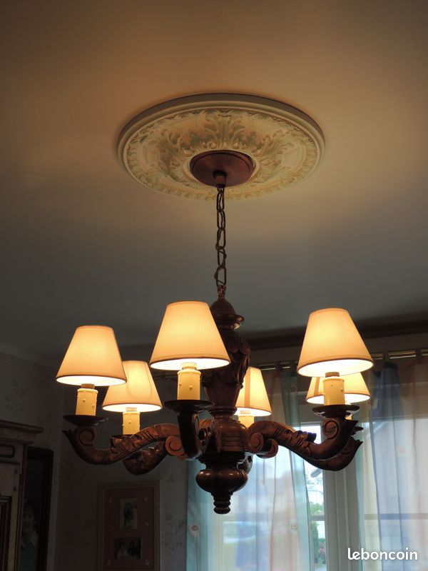 Lustre en bois (image 2)
