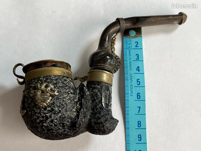 Ancienne pipe suisse BRIAR avec couvercle (image 16)