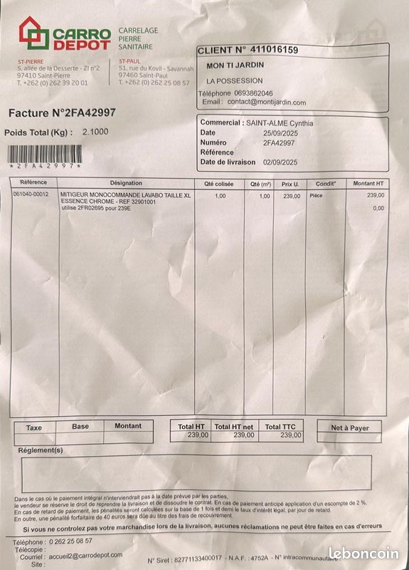 Vend mitigeur neuf (image 2)