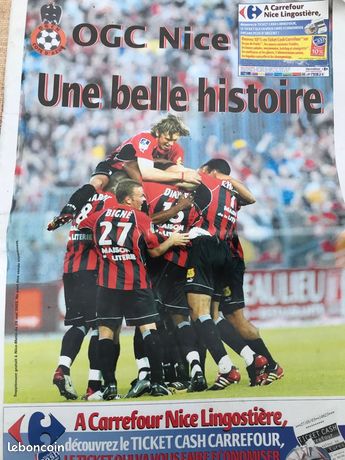 CLIPPING POSTER FOOTBALL 1980-1981 OGC NICE NISSA RAY OGCN AIGLONS