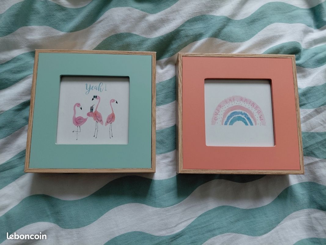 Lot de 2 cadres colorés (image 1)