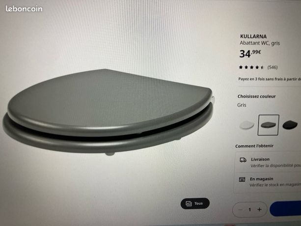 Abattant WC gris Ameublement