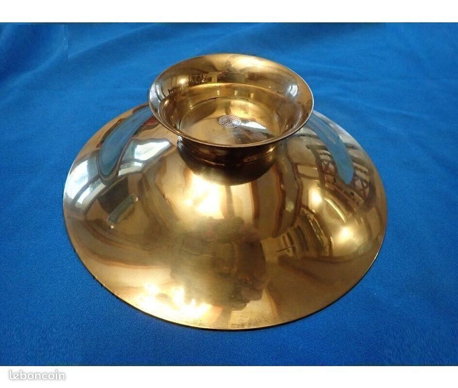 MESETAIN - Plat ou coupe en cuivre émaillé ancien D_064 (image 2)