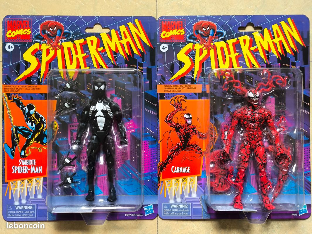 MARVEL LEGENDS SYMBIOTE Spiderman 6 " Figurine Noir Suit Rétro Vintage