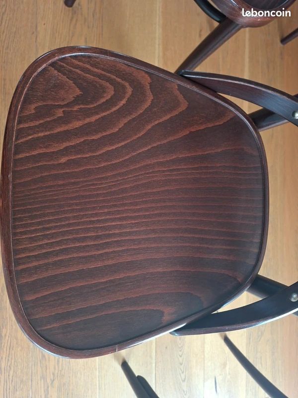 Chaises style "bistrot en bois courbé en bois massif noyer" (image 11)