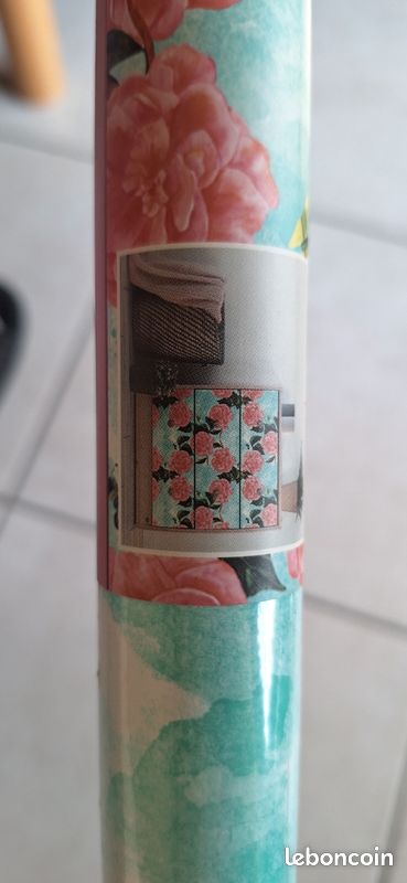 VIntage Stickers Meubles Rouleau Adhésif autocollant mural Sticker Blush Back Lotus Fleur imperméable Peler et coller 40x250cm - Maison