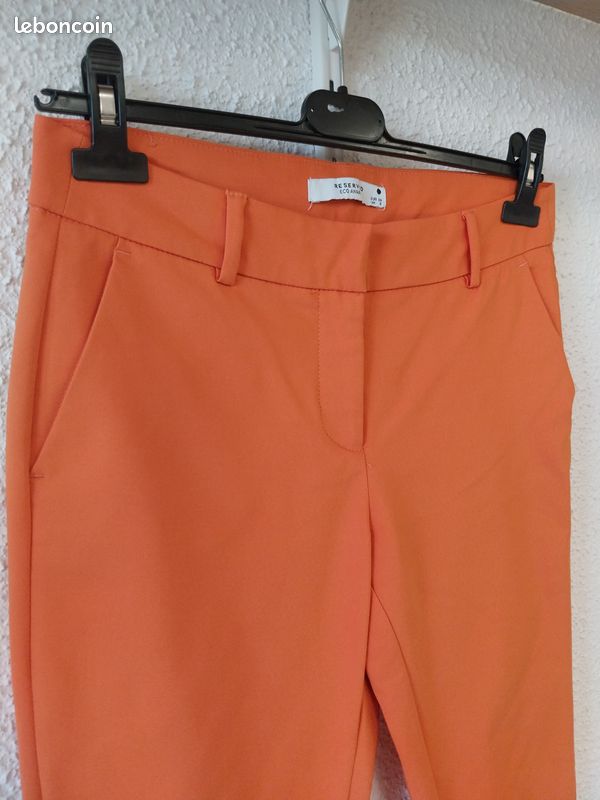 Pantalon droit / cigarette orange RESERVED « Eco Aware » — Neuf sans étiquette — Taille 36 (S) (image 5)