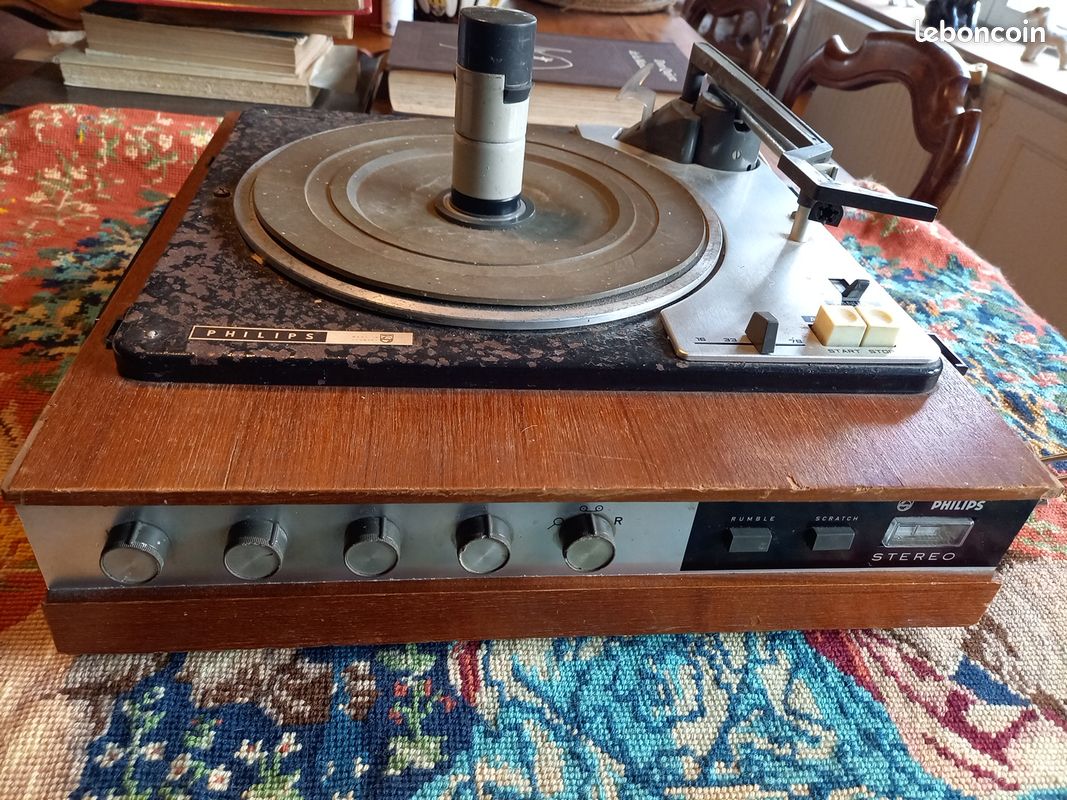 ANCIENE TOURNE-DISQUE PHILIPS Compact Stereo 850 Annèe 1970 EUR 120,00