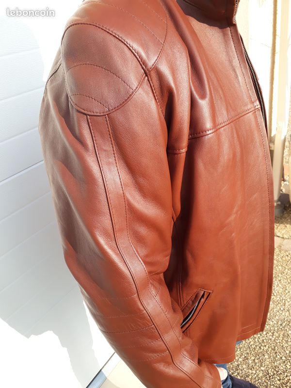 Blouson cuir neuf tres belle qualite (image 5)