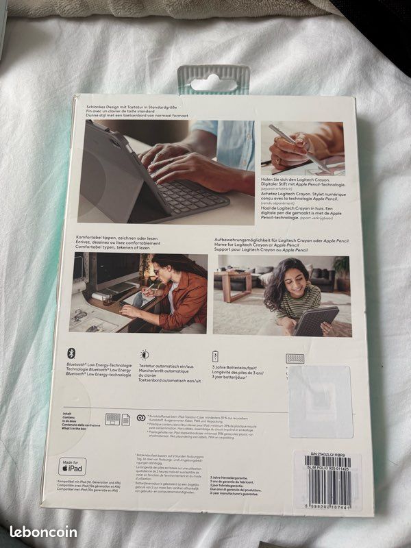 Coque Apple Ipad A16 11 pouces 10th generation Clavier officielle Logitech (image 2)