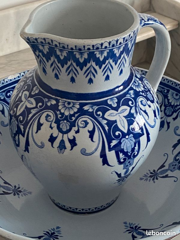 BROC ET BASSIN de toilette en tôle émaillée EUR 80,00 - FR