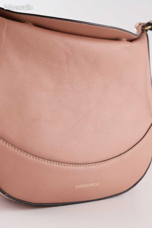 Sac à bandoulière en cuir rose Vanessa Bruno Accessoires