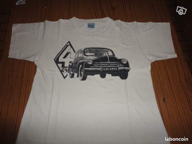 Tee shirt 10 ans 4cv 4 cv 4ch renault (image 1)
