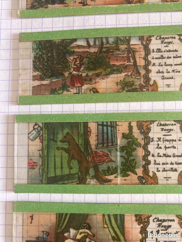 Plaques de lanterne magique Le petit chaperon rouge en excellent état (image 5)