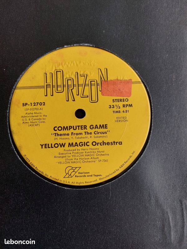 C081 vinyle maxi Yellow Magic Orchestra – Computer Game (image 1)