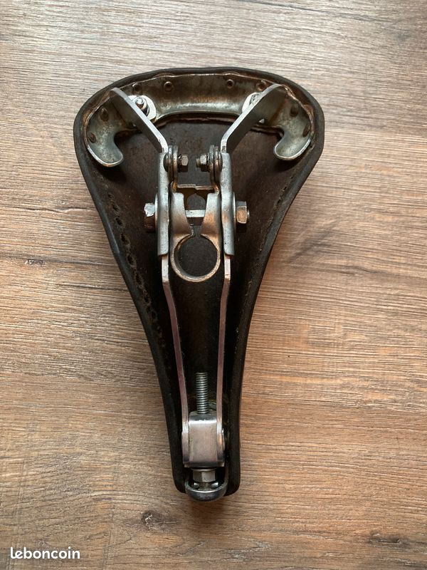 Selle Cuir Ideale 60 Avec Chariot Alu Pour Vélo Course/piste/randonneuse - L 27cm - Occasion