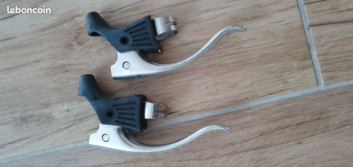 Paire de levier de frein avant et arrière acier vintage pour