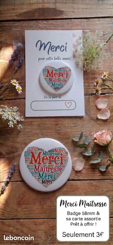 Cadeau remerciement maîtresse (image 1)