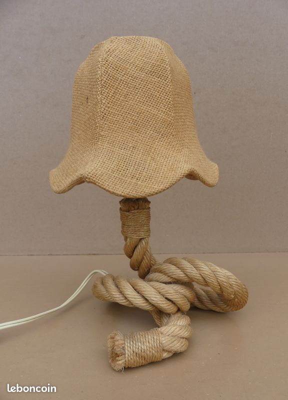Grand Vase Vintage En Corde - Style Audoux Minet - Hauteur 39,5 Cm - Déco Bohème