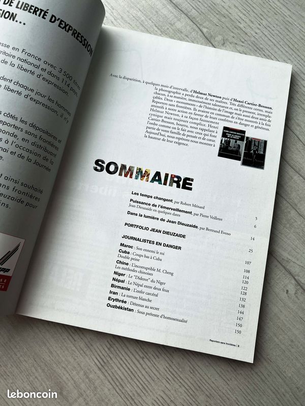 Livre photo RSF "JEAN DIEUZAIDE POUR LA LIBERTE DE LA PRESSE" (image 3)