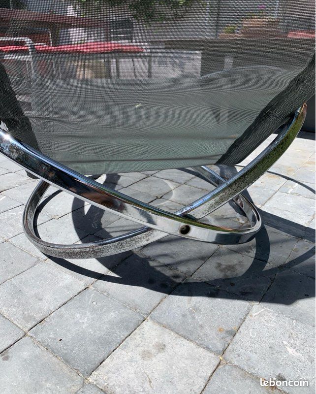 Transat Chaise longue pliable Roger LECAL 1975 (image 6)