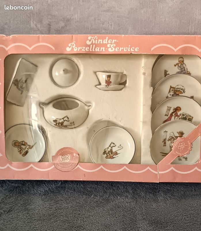 Grand Coffret Dinette Vintage 38 Pièces – Porcelaine Made In Italy
