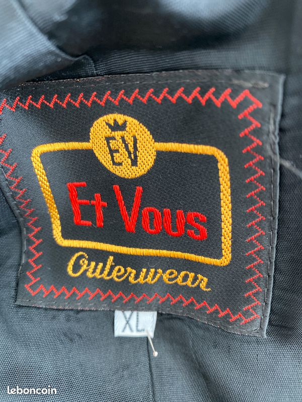 Veste taille 42 lainage couleur noire et blanc pied poule (image 4)