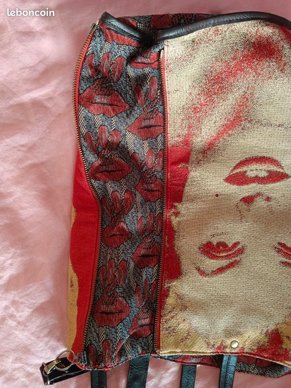NEUF sac signé Christian Lacroix pour Desigual tapisserie Marylin Monroe (image 5)