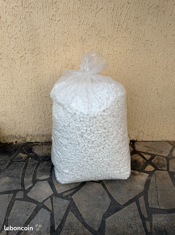 Billes de polystyrène EPS pour Recharge Garnissage de Pouf 50 litres