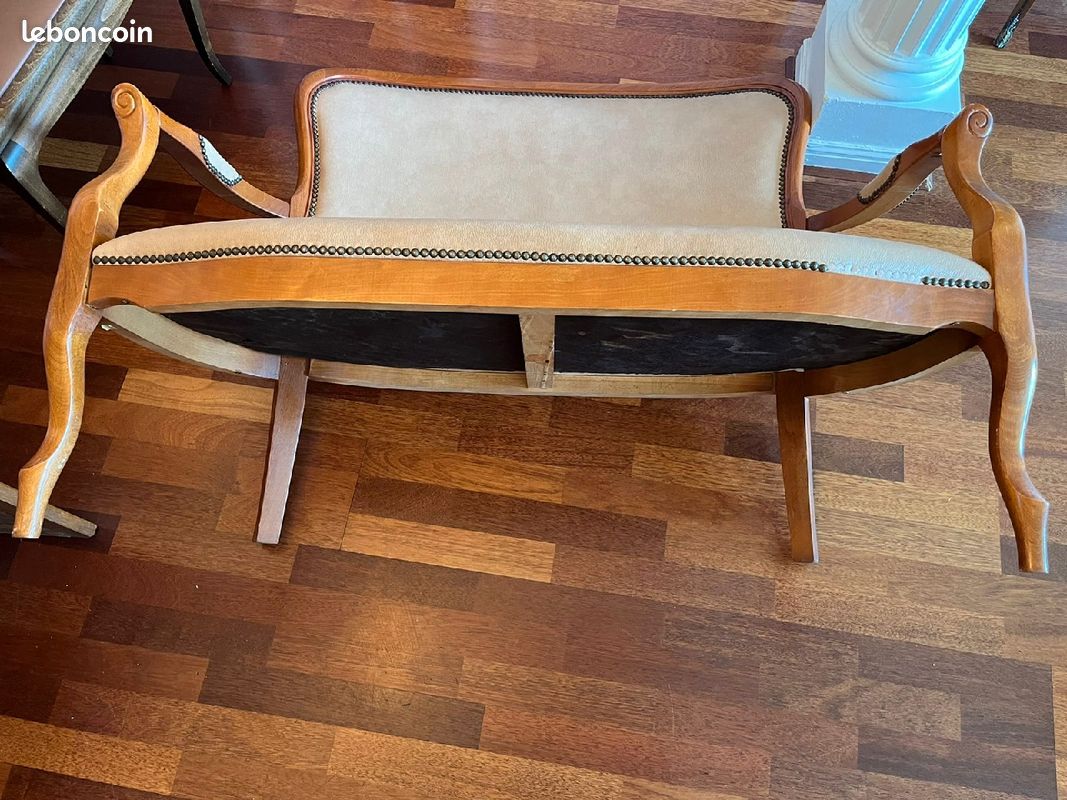 Salon: canapé + deux fauteuils en chêne massif (image 5)